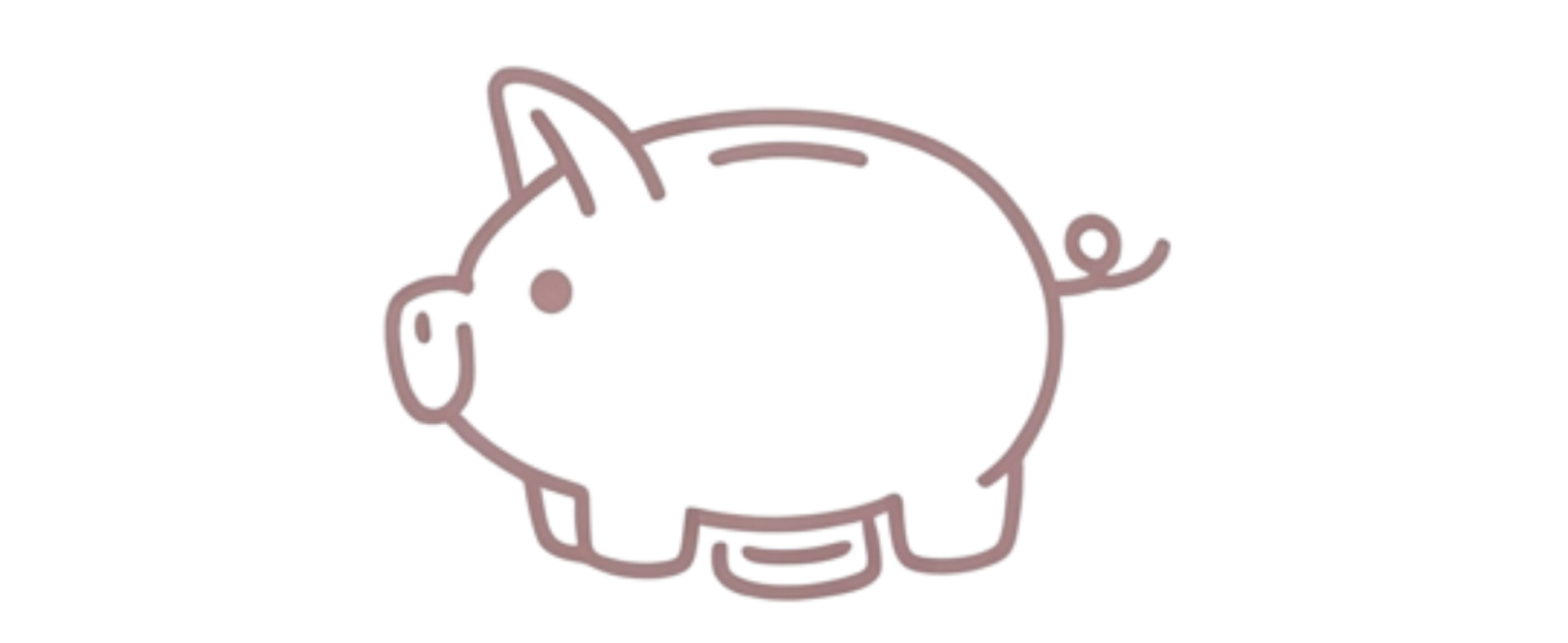 Icon van een stevig terracotta spaarvarken.